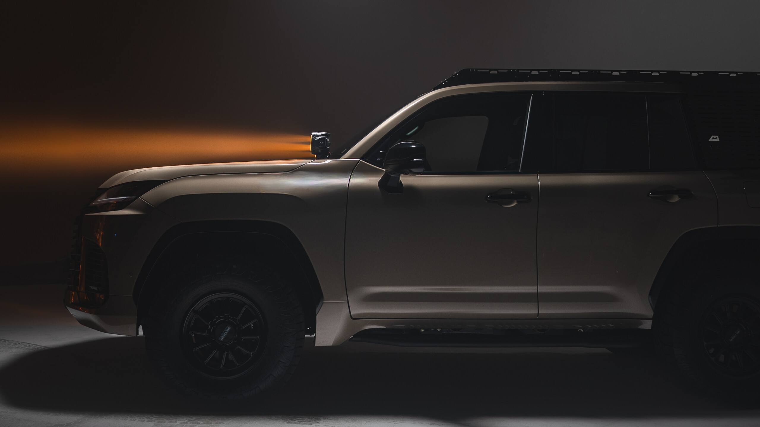 Lexus LX 700 & 600 Ditch Light Brackets by Westcott Designs™ lifestyle with Rigid Phoenix light 1