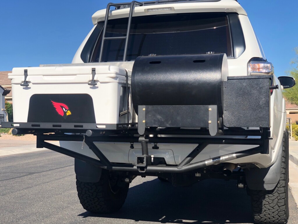 Universal Hitch Mount Rack with Cooler/Work Table & Grill Mount