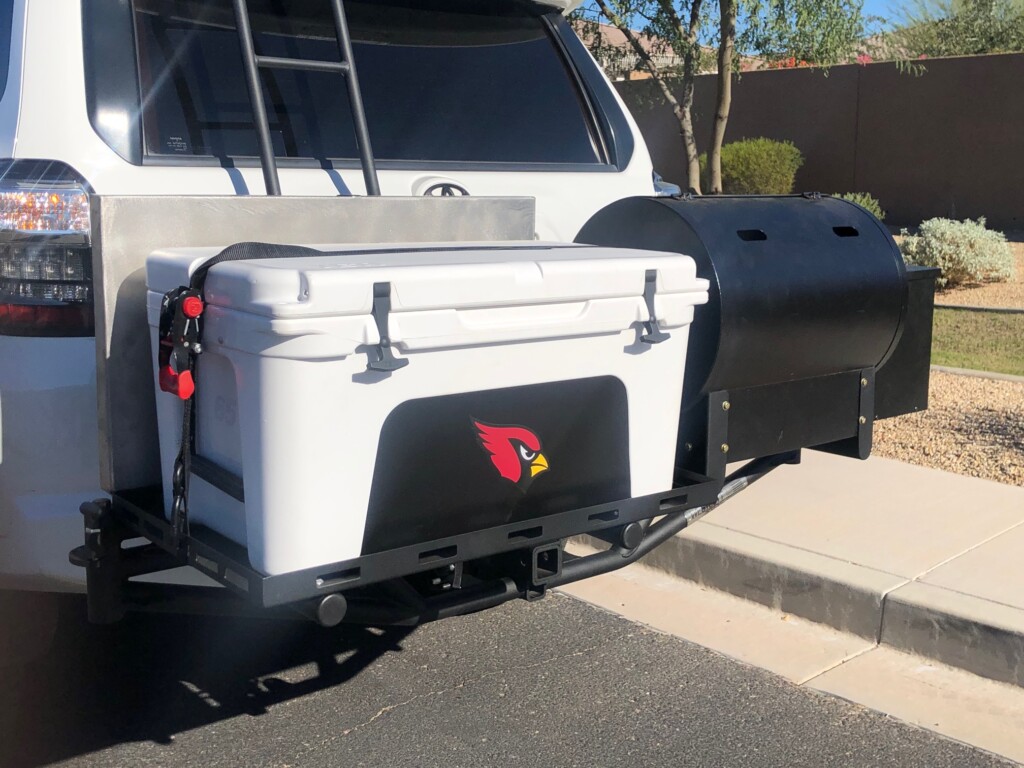 Universal Hitch Mount Rack with Cooler/Work Table & Grill Mount