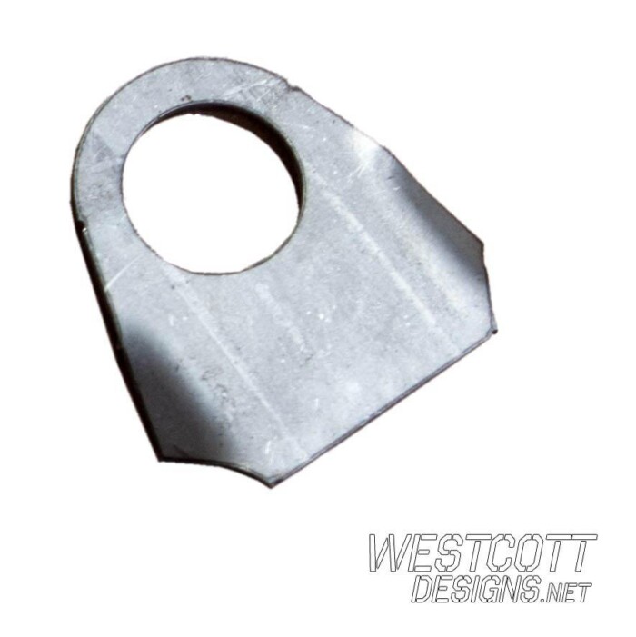 Steel Tie Down Mounting tab weld on - braket-01a