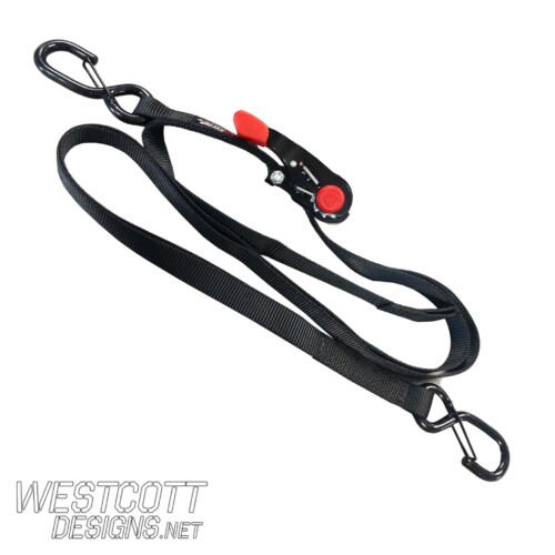 Cooler 1" Ratchet Tie down With Snap Hooks And Soft Tie