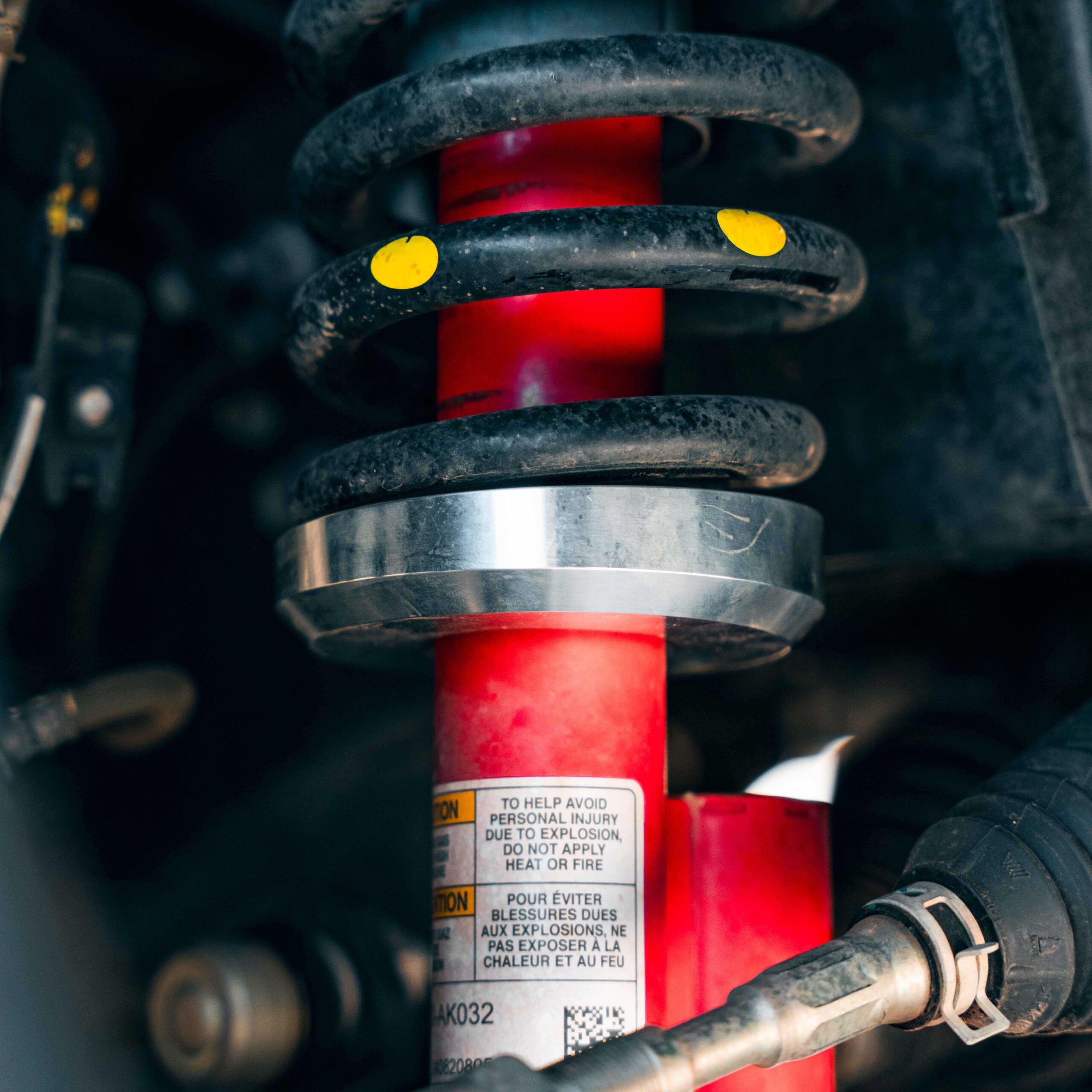 6th Gen 4Runner TRD Offroad with Red Bilstein Shocks and Westcott Designs™ Preload Collar Lift Kit RAW Installed.