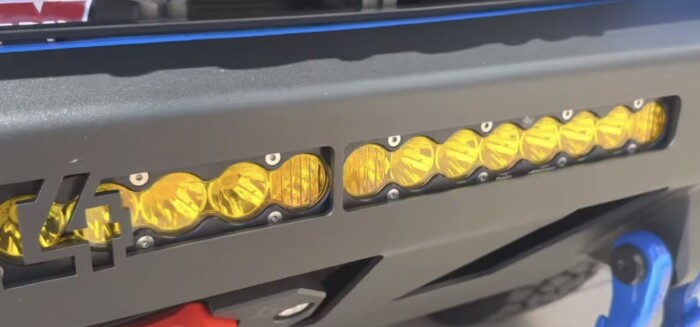 Westcott Designs C4 Bumper Universal Light Bar Brackets - C4 bracket mounted 2 Corrected