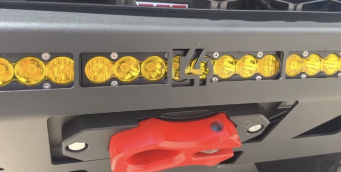 Westcott Designs C4 Bumper Universal Light Bar Brackets - C4 bracket mounted 3 Corrected