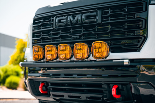 GMC 2500 AT4X Bumper Light Bar from Westcott Designs - 3/4 Close-up Pic.