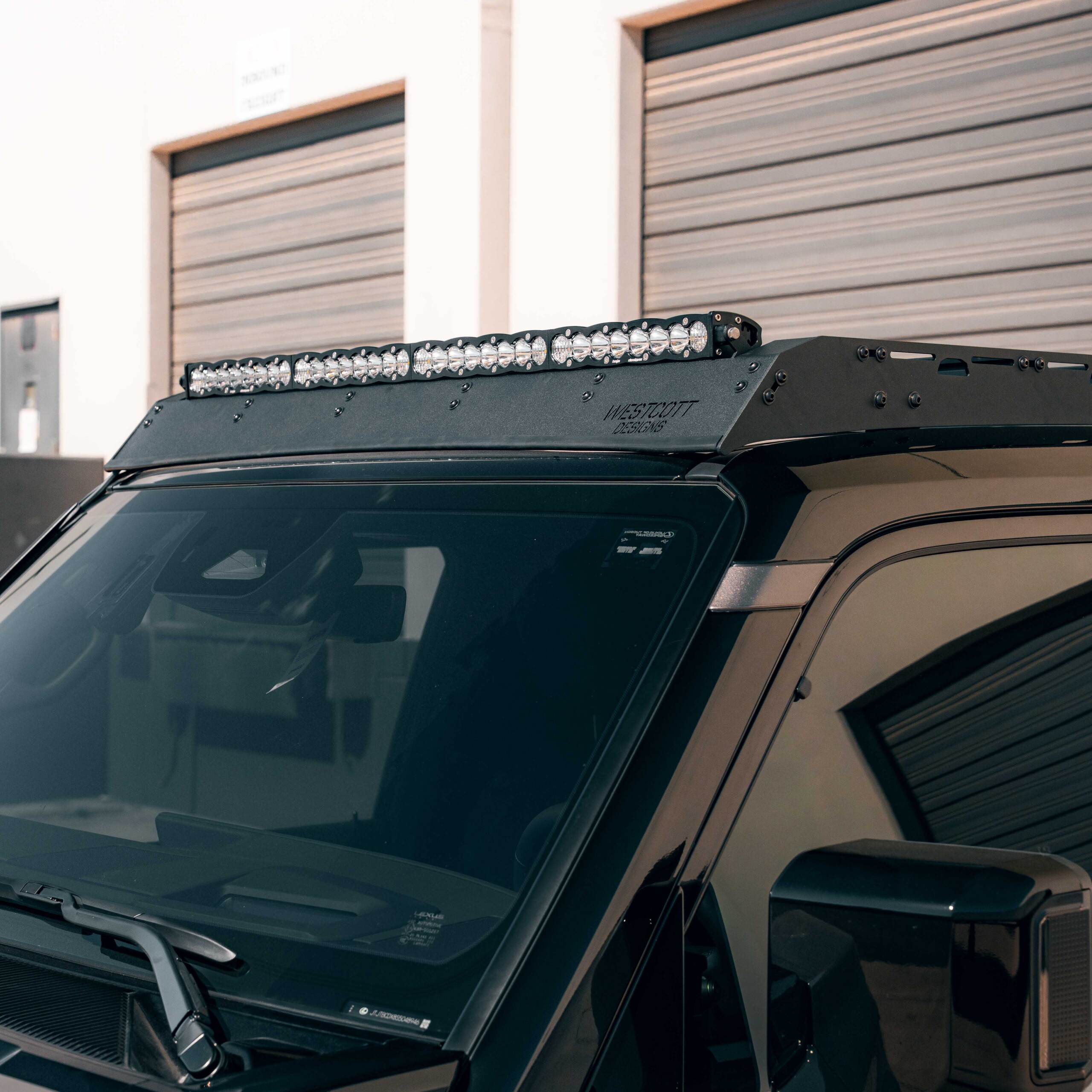 2024-2026 Lexus GX 550 Westcott Designs Roof Rack with 42.5" cut-out for Baja Designs S8 Light Bar with Westcott Designs 42.5" Light Bar Mounting Brackets - Lifestyle 1