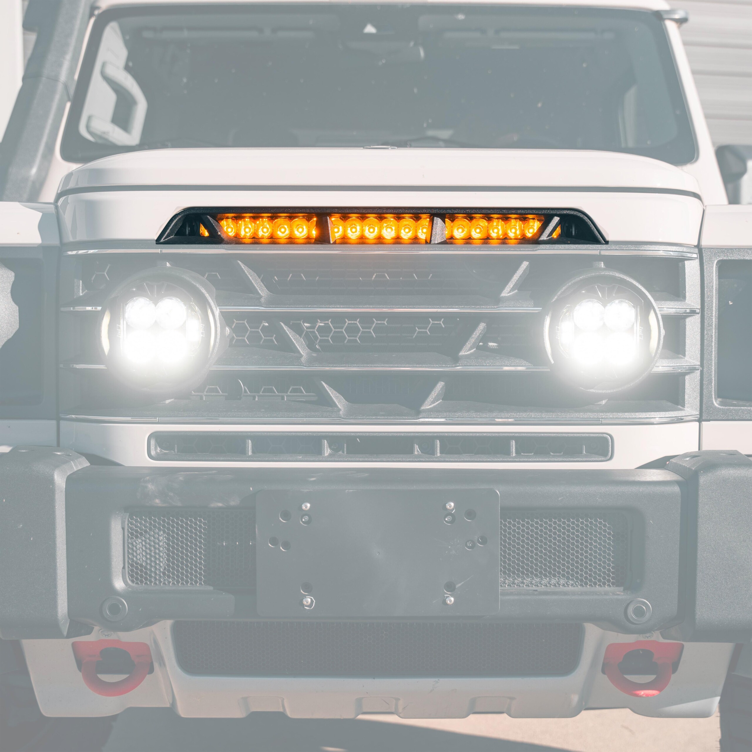 Westcott Designs Ineos Grenadier Hidden Grill Light Bar Bracket - Featuring a 20” Heretic Light Bar 2