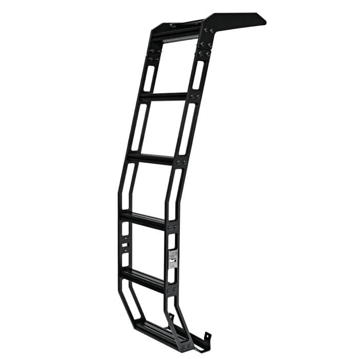 2024 Toyota Land Cruiser (LC 250) Rear Hatch Ladder by Westcott Designs 3/4 profile view studio