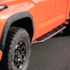 2022-’24 Toyota Tundra No Kickout Rock Sliders - Left front angle