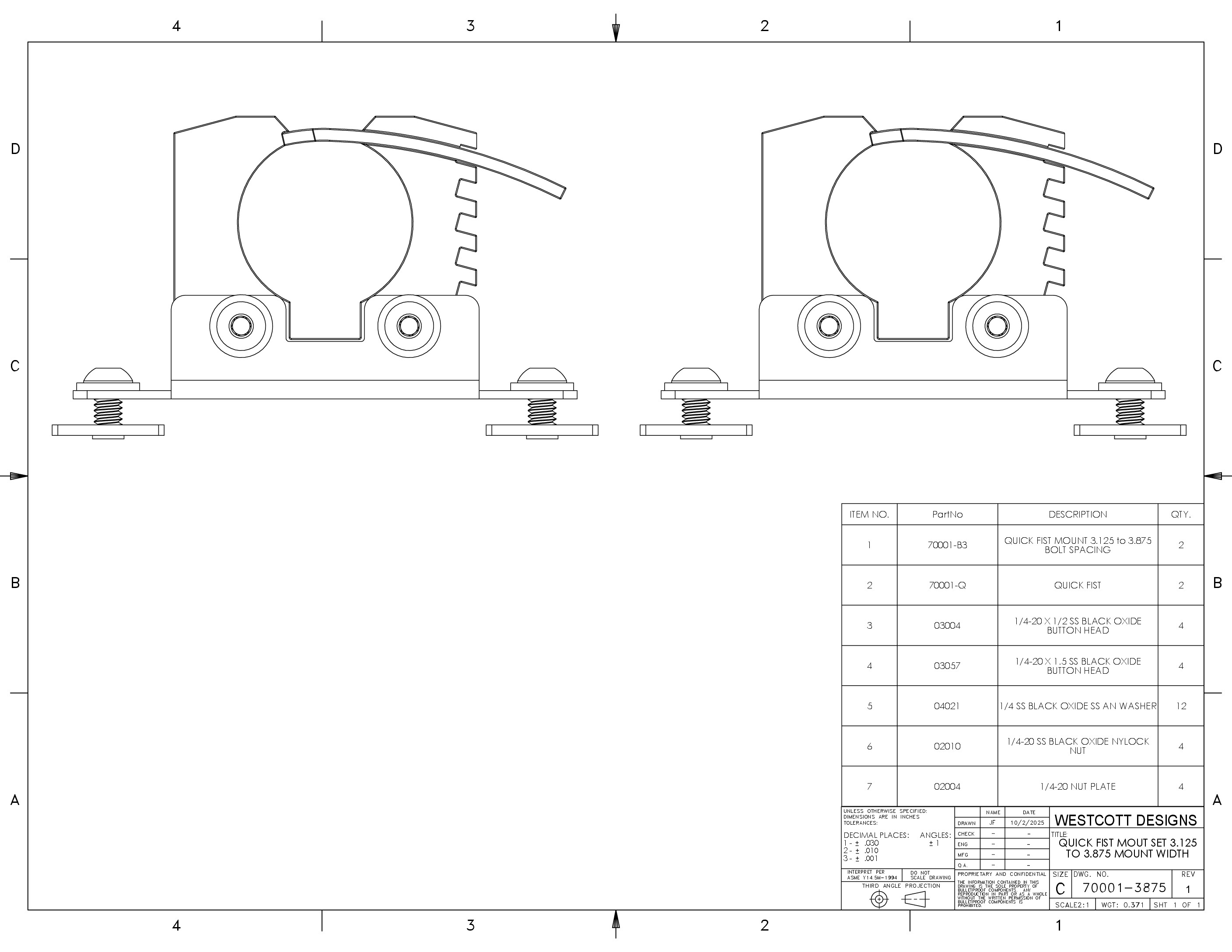 Westcott Designs Quick Fist Mounts - Overland & Off-Road Gear Storage