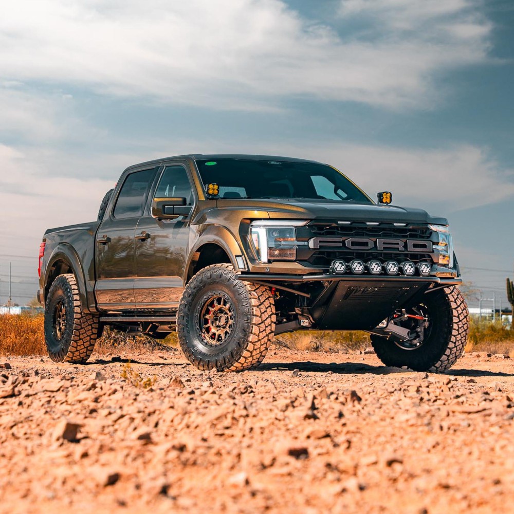 2021-2026 Ford F-150 Raptor A-Pillar Ditch Light Brackets by Westcott Designs™ - lifestyle F-150 Raptor 1