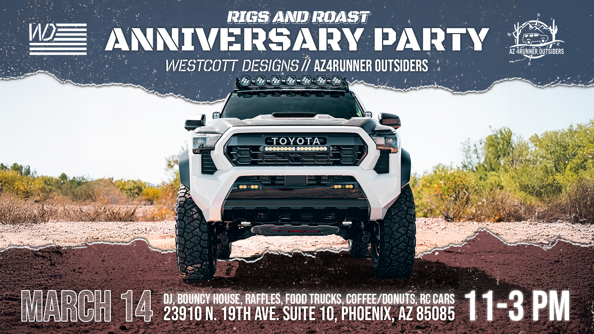 Rigs and Roast anniversary party