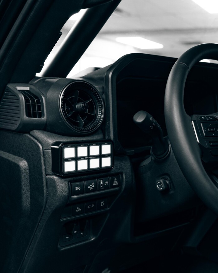 2024 Toyota Land Cruiser (LC 250) Switch Pros Billet Aluminum Keypad Mount by Westcott Designs Lifestyle 3/4 dash