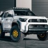 MaxTrax Universal Roof Rack Mount by Westcott Designs. Showing on the 2025 Toyota 4Runner (6th Gen) yellow wheels 1
