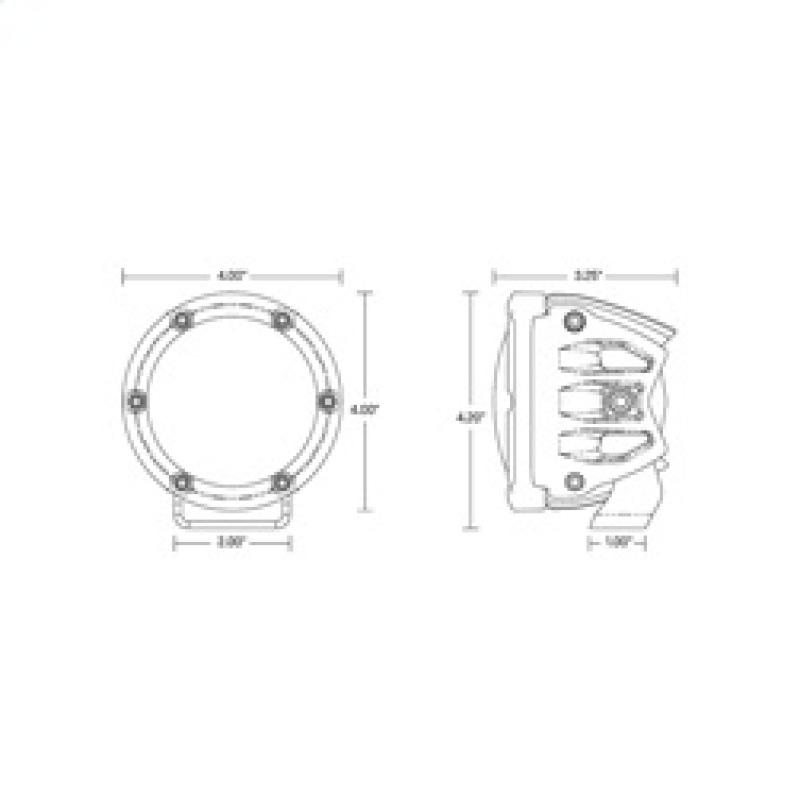 Rigid Industries 360-Series 4in Fog w/ Amber PRO Lens - White (Pair) - Image 3
