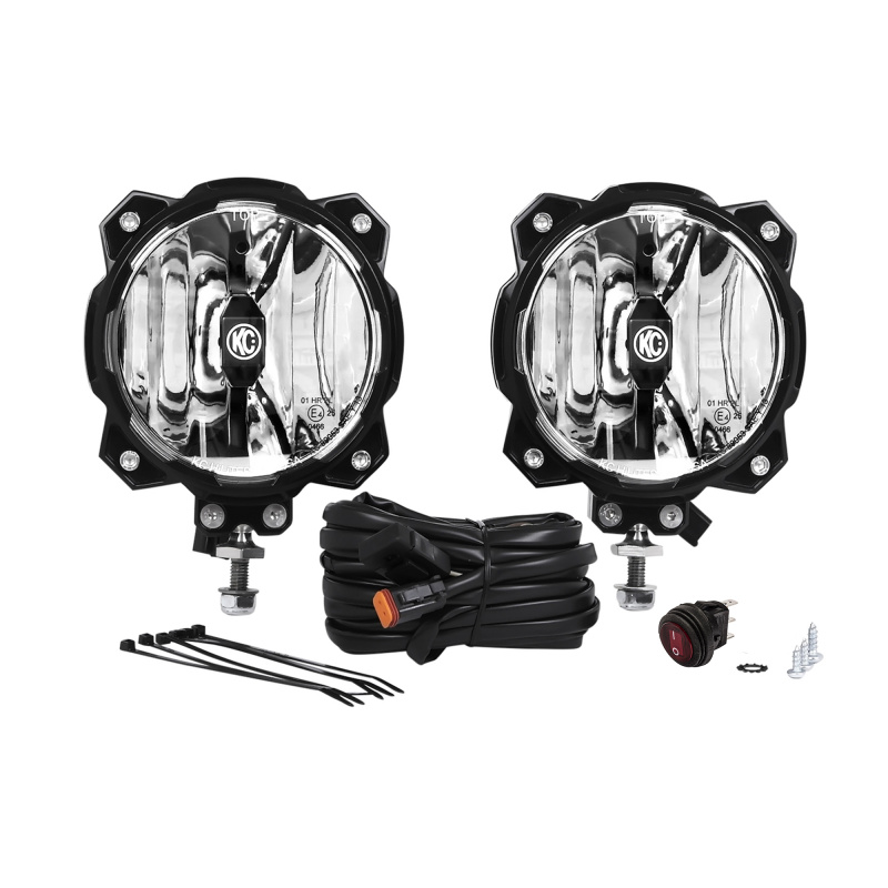KC HiLiTES 6in. Pro6 Gravity LED Light 20w Single Mount SAE/ECE Driving Beam (Pair Pack System) - Image 4