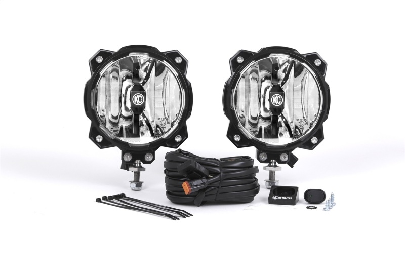 KC HiLiTES 6in. Pro6 Gravity LED Light 20w Single Mount SAE/ECE Driving Beam (Pair Pack System) - Image 3