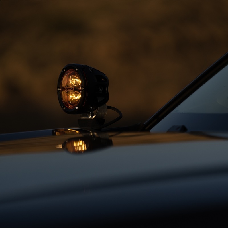 Rigid Industries 360-Series 4in Fog w/ Amber PRO Lens - White (Pair) - Image 4