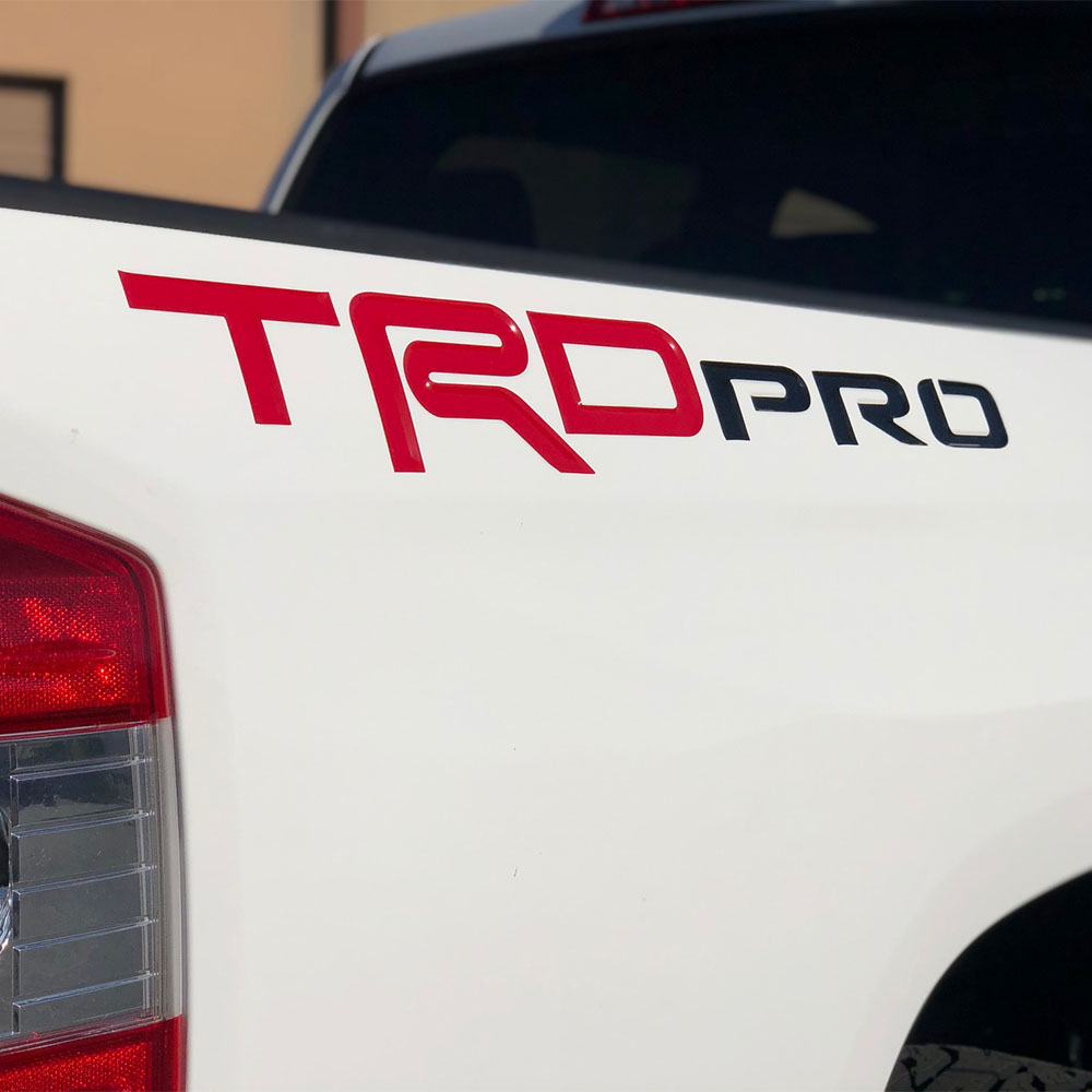 2 Sets Matte Black Side Bed Letters for Tundra TRD PRO 2014-2020 Plastic Inserts Not Decals SF Sales USA 